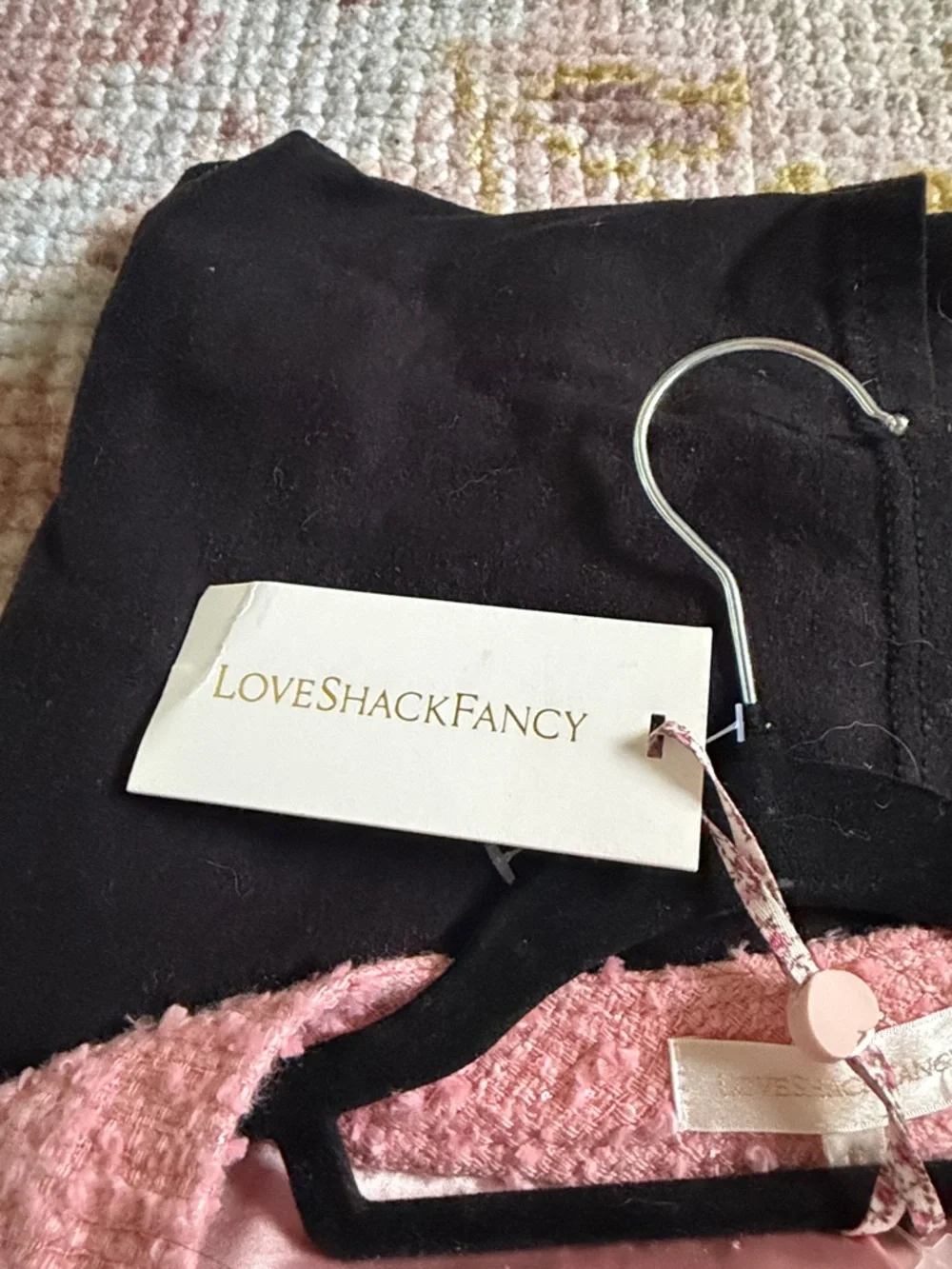 Love Shack Fancy NWT Keiran jacket Goldtone buttons Pastel Peony Pink - Picture 2 of 2